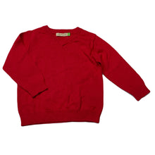 Load image into Gallery viewer, Boys Lily &amp; Dan, red knitted cotton sweater / jumper, EUC, size 2,  