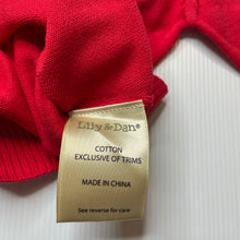 Load image into Gallery viewer, Boys Lily &amp; Dan, red knitted cotton sweater / jumper, EUC, size 2,  