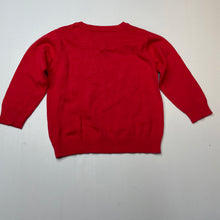 Load image into Gallery viewer, Boys Lily &amp; Dan, red knitted cotton sweater / jumper, EUC, size 2,  