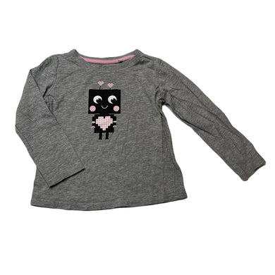 Girls Target, grey marle long sleeve top, FUC, size 3,  