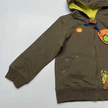 Load image into Gallery viewer, Boys Gagou Tagou, khaki cotton zip hoodie sweater, NEW, size 2,  