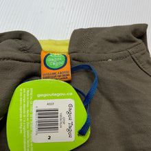 Load image into Gallery viewer, Boys Gagou Tagou, khaki cotton zip hoodie sweater, NEW, size 2,  