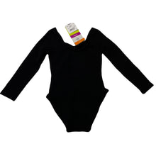 Load image into Gallery viewer, Girls Active &amp; Co, black long sleeve ballet / dance leotard, NEW, size 3,  