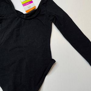 Girls Active & Co, black long sleeve ballet / dance leotard, NEW, size 3,  