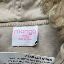 Load image into Gallery viewer, Girls Mango, lined faux fur hooded zip up vest, NEW, size 1,  