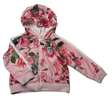 Load image into Gallery viewer, Girls Bonds, floral zip up hooded track top, EUC, size 2,  