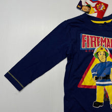 Load image into Gallery viewer, Boys Fireman Sam, navy cotton long sleeve t-shirt / top, NEW, size 2,  