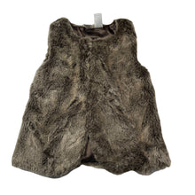 Load image into Gallery viewer, Girls H&amp;T, lined faux fur vest/jacket, 2 hook fasten, EUC, size 6,  