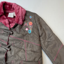 Load image into Gallery viewer, Girls Top Girl, embroidered faux suede jacket / coat, EUC, size 3,  