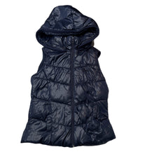 Load image into Gallery viewer, unisex Zara, navy fleece lined hooded vest/jacket, GUC, size 9,  