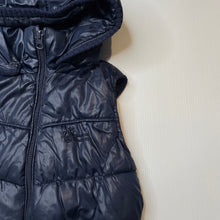 Load image into Gallery viewer, unisex Zara, navy fleece lined hooded vest/jacket, GUC, size 9,  