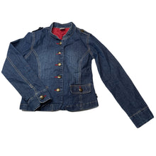 Load image into Gallery viewer, Girls Pumpkin Patch, dark stretch denim jacket, GUC, size 10,  