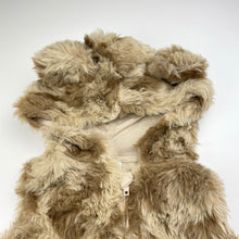 Load image into Gallery viewer, Girls Mango, lined zip up hooded faux fur vest, EUC, size 3,  