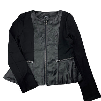 Girls Bardot Junior, lightweight zip up jacket, faux leather detail, EUC, size 10,  