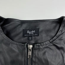 Load image into Gallery viewer, Girls Bardot Junior, lightweight zip up jacket, faux leather detail, EUC, size 10,  