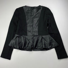Load image into Gallery viewer, Girls Bardot Junior, lightweight zip up jacket, faux leather detail, EUC, size 10,  
