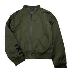 Load image into Gallery viewer, Girls Bardot Junior, khaki zip up lightweight jacket, GUC, size 12,  