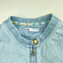 Load image into Gallery viewer, Girls Target, chambray cotton zip up jacket, FUC, size 10,  