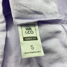 Load image into Gallery viewer, Girls Kids &amp; Co, purple cotton long sleeve t-shirt / top, EUC, size 5,  
