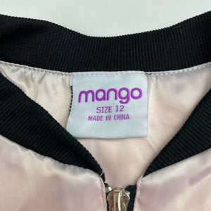 Girls Mango, lightweight satin bomber jacket, EUC, size 12,  