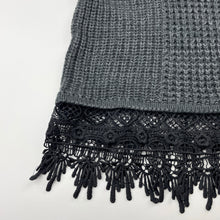 Load image into Gallery viewer, Girls Tilii, lace trim chunky knit sleeveless sweater top, EUC, size 10,  