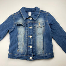 Load image into Gallery viewer, Girls Target, blue stretch denim jacket, poppers, GUC, size 5,  