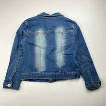Load image into Gallery viewer, Girls Target, blue stretch denim jacket, poppers, GUC, size 5,  