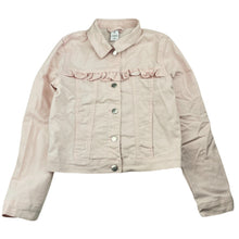 Load image into Gallery viewer, Girls Target, pink stretch denim jacket / coat, light mark back hem, FUC, size 10,  