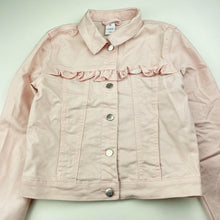 Load image into Gallery viewer, Girls Target, pink stretch denim jacket / coat, light mark back hem, FUC, size 10,  