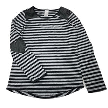 Load image into Gallery viewer, Girls Target, lightweight long sleeve top, faux leather trim, EUC, size 12,  