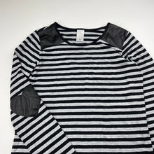 Load image into Gallery viewer, Girls Target, lightweight long sleeve top, faux leather trim, EUC, size 12,  