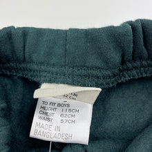 Load image into Gallery viewer, Boys Emerson, bottle green fleece lined track pants, Inside leg: 48cm, NEW, size 5,  