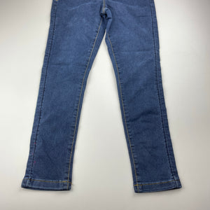 Girls 1964 Denim Co, stretch denim leggings/jeggings, elasticated, Inside leg: 56cm, EUC, size 10,  