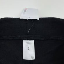 Load image into Gallery viewer, Girls Target, black fleece lined track pants, Inside leg: 32.5cm, NEW, size 2,  