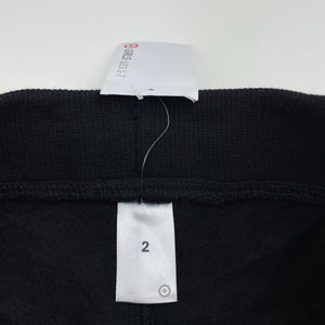 Girls Target, black fleece lined track pants, Inside leg: 32.5cm, NEW, size 2,  