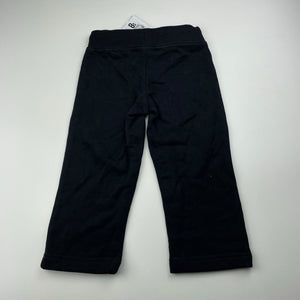 Girls Target, black fleece lined track pants, Inside leg: 32.5cm, NEW, size 2,  