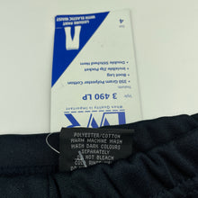 Load image into Gallery viewer, Girls LWR, dark navy bootleg school pants, elasticated, Inside leg: 41.5cm, NEW, size 4,  