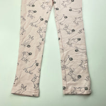 Load image into Gallery viewer, Girls H&amp;T, pink stretchy leggings, elasticated, Inside leg: 42cm, FUC, size 4,  