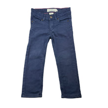 Load image into Gallery viewer, Girls H&amp;M, navy stretch denim pants, adjustable, Inside leg: 31.5cm, FUC, size 2,  