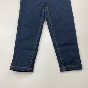 Girls H&T, dark stretch denim jeans, adjustable, Inside leg: 35.5cm, NEW, size 3,  