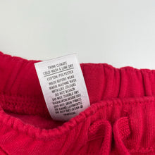 Load image into Gallery viewer, Boys Target, red fleece lined track pants, Inside leg: 43.5cm, GUC, size 5,  