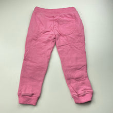 Load image into Gallery viewer, Girls Target, pink fleece lined track pants, Inside leg: 33cm, EUC, size 2,  