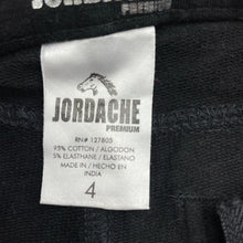 Load image into Gallery viewer, Girls JORDACHE, lightweight stretchy pants, Inside leg: 45cm, W: 28.5cm across unstretched, GUC, size 4,  