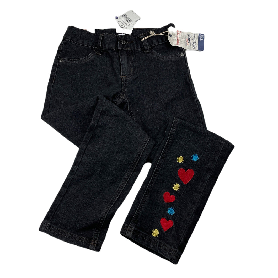 Girls Pumpkin Patch, embroidered stretch denim jeans, adjustable, Inside leg: 54cm, NEW, size 7,  