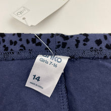 Load image into Gallery viewer, Girls Anko, flocked navy leggings, Inside leg: 65cm, NEW, size 14,  