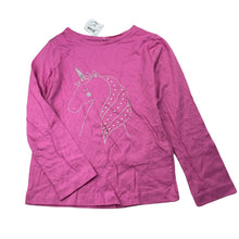 Load image into Gallery viewer, Girls Kids &amp; Co, pink cotton long sleeve top, unicorn, NEW, size 6,  