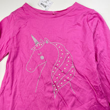 Load image into Gallery viewer, Girls Kids &amp; Co, pink cotton long sleeve top, unicorn, NEW, size 6,  