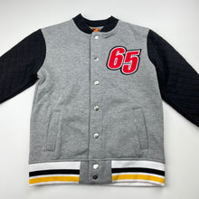 Load image into Gallery viewer, Boys Tilt, fleece lined varsity jacket / sweater, EUC, size 4,  