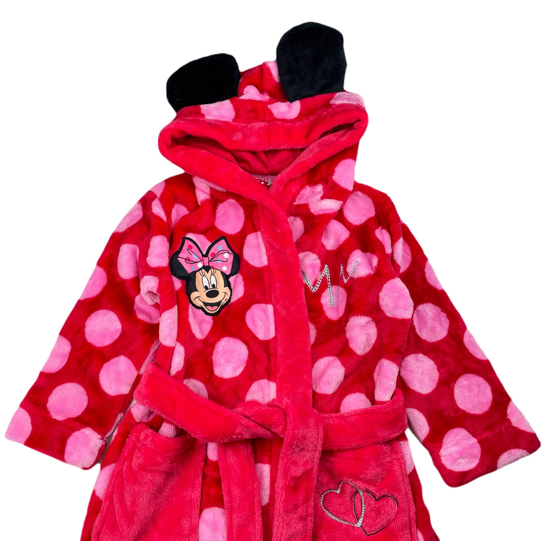 Girls Disney, Minnie Mouse dressing gown / bath robe, L: 55cm, EUC, size 3,  