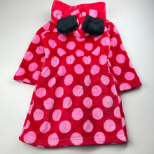 Load image into Gallery viewer, Girls Disney, Minnie Mouse dressing gown / bath robe, L: 55cm, EUC, size 3,  